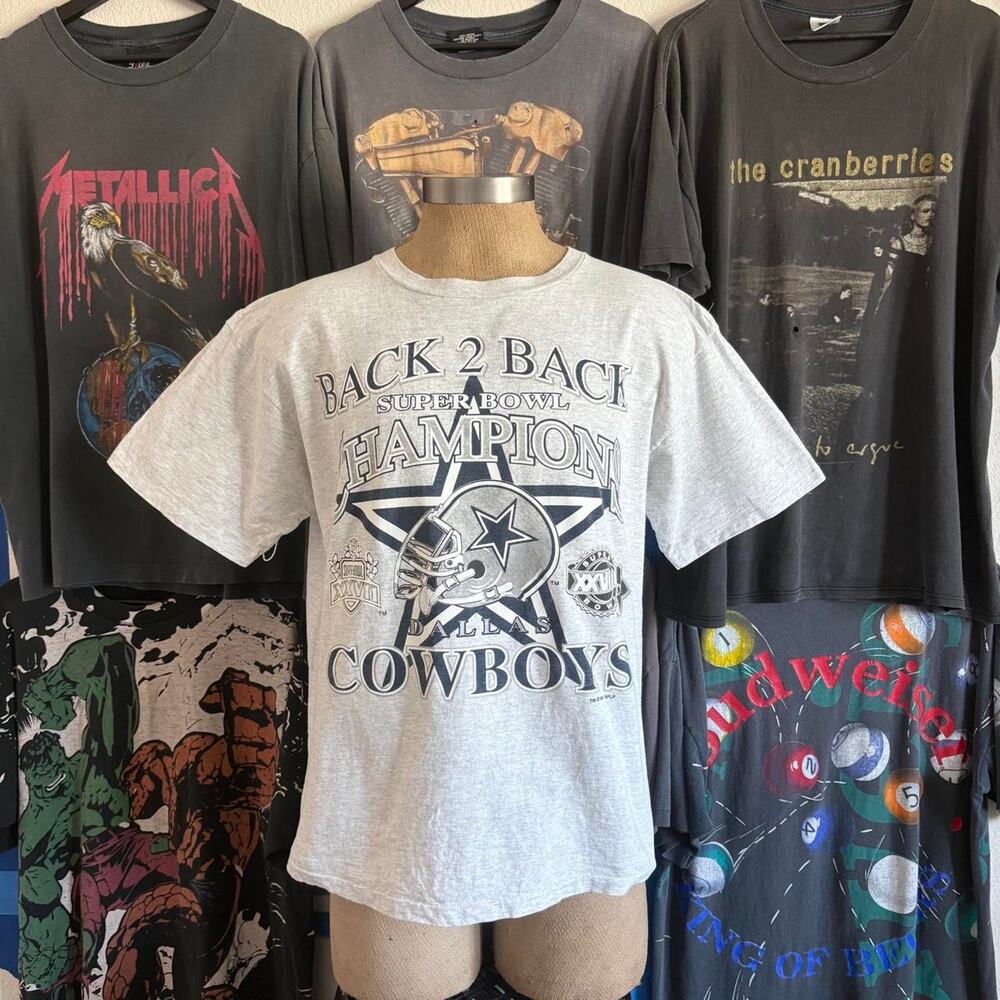 Vintage 1990s Dallas Cowboys Back to back superbowl T-shirt